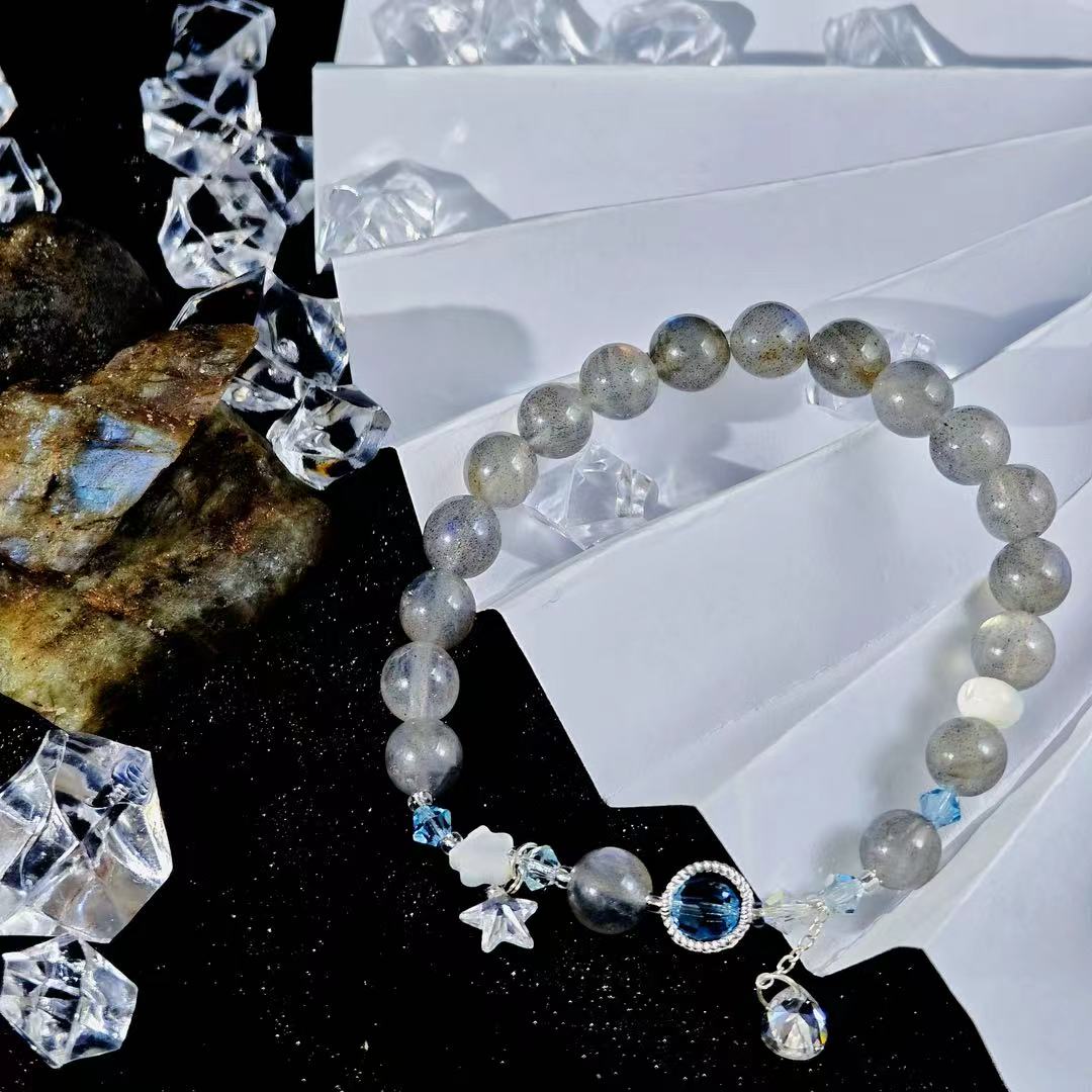 "The Star" - Tarot&Natural Crystal Bracelet - Moonstone & Silver To Shine Bright
