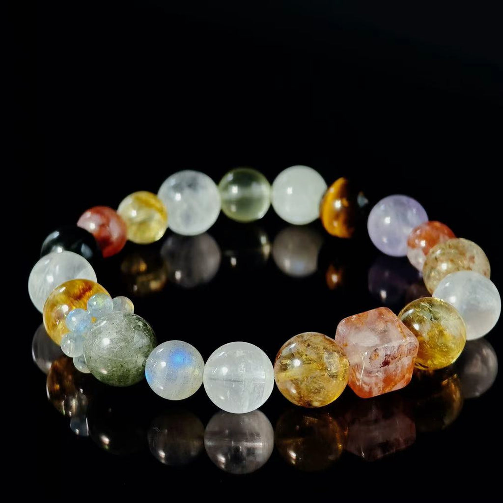 "Wheel Of Fortune" - Tarot&Natural Crystal Bracelet - MutiCrystal To Help You Seize The Changing Luck