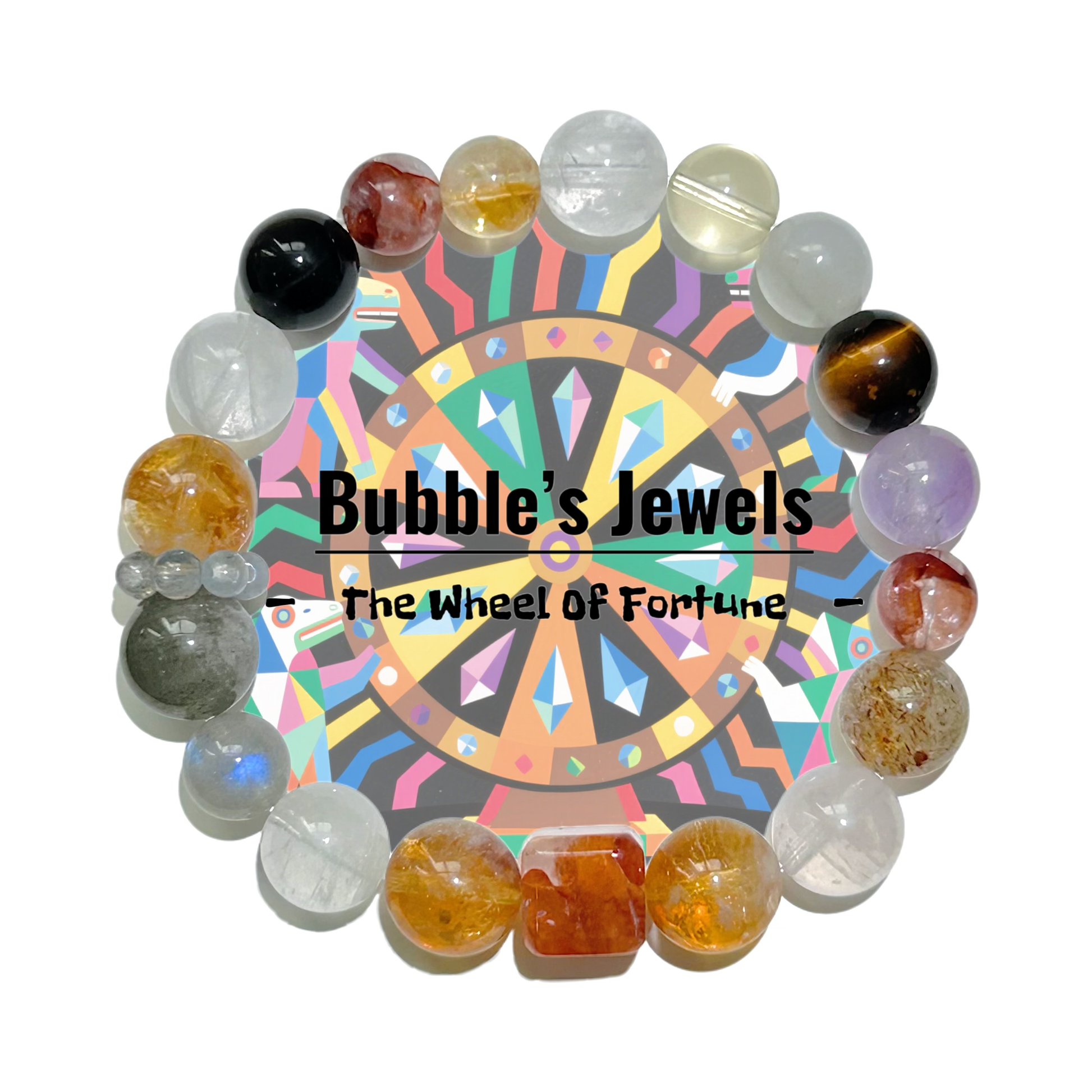 "Wheel Of Fortune" - Tarot&Natural Crystal Bracelet - MutiCrystal To Help You Seize The Changing Luck