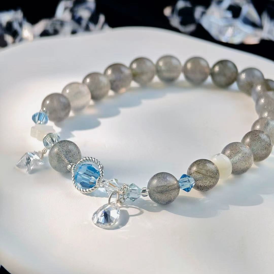 "The Star" - Tarot&Natural Crystal Bracelet - Moonstone & Silver To Shine Bright