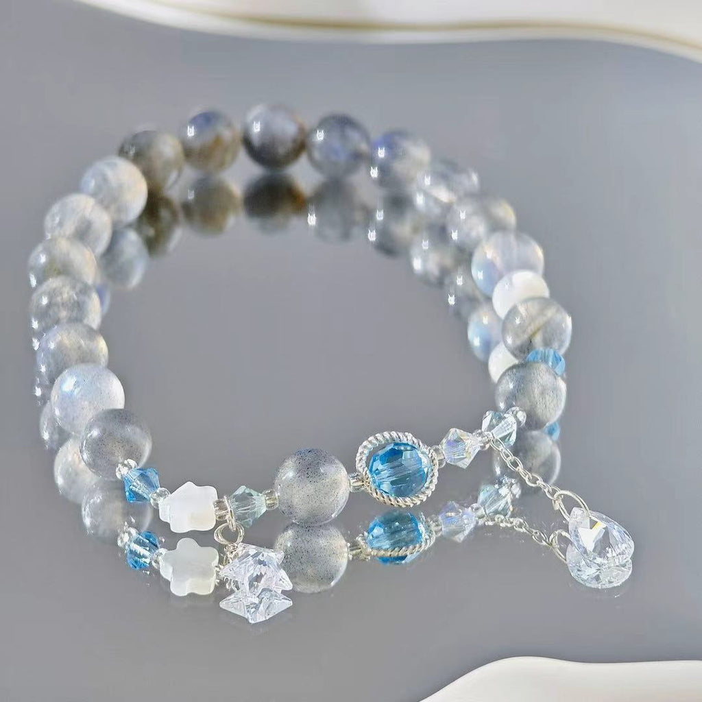 "The Star" - Tarot&Natural Crystal Bracelet - Moonstone & Silver To Shine Bright