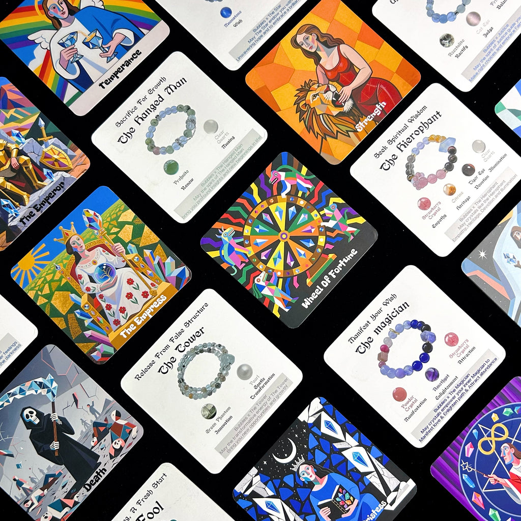 Tarot & Natural Crystal Bracelets Blessing Card--Transmitting goodness