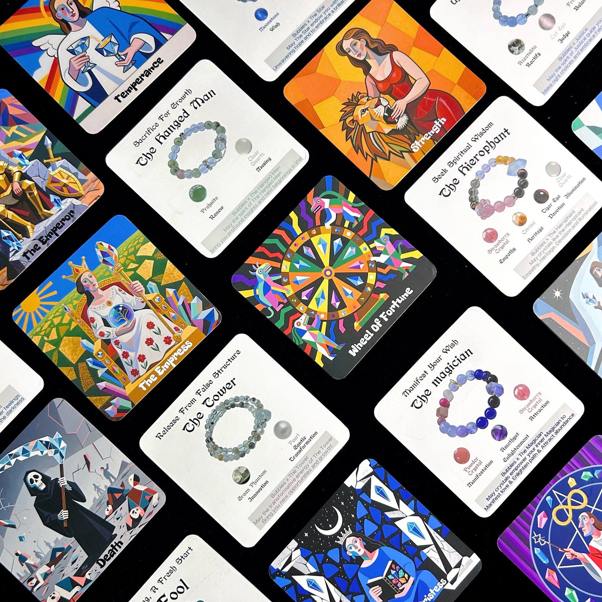 Tarot & Natural Crystal Bracelets Blessing Card--Transmitting goodness
