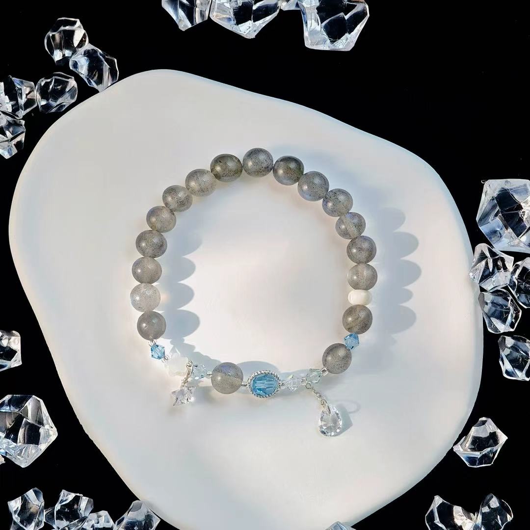 "The Star" - Tarot&Natural Crystal Bracelet - Moonstone & Silver To Shine Bright