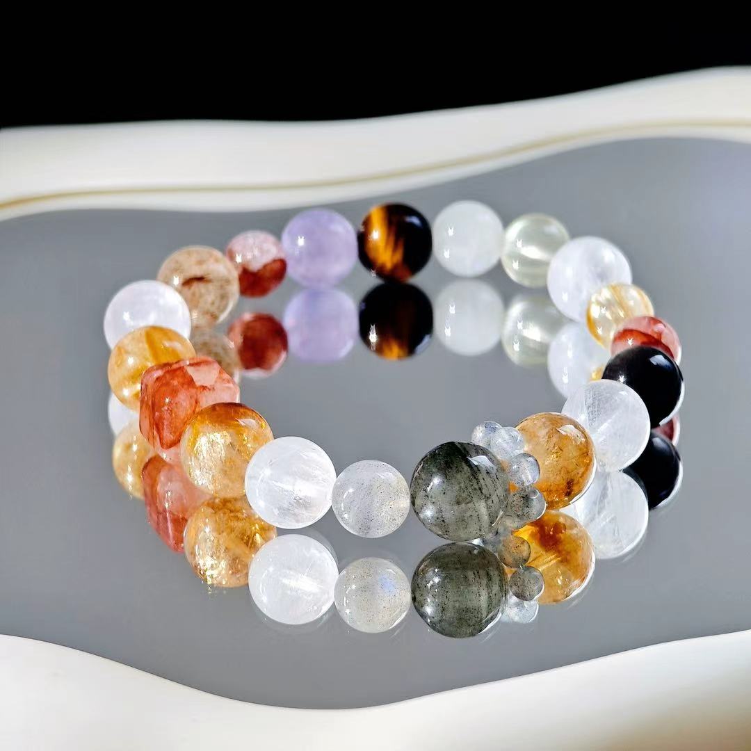 "Wheel Of Fortune" - Tarot&Natural Crystal Bracelet - MutiCrystal To Help You Seize The Changing Luck
