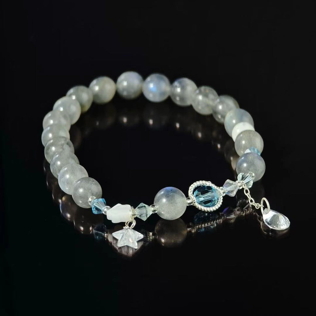 "The Star" - Tarot&Natural Crystal Bracelet - Moonstone & Silver To Shine Bright